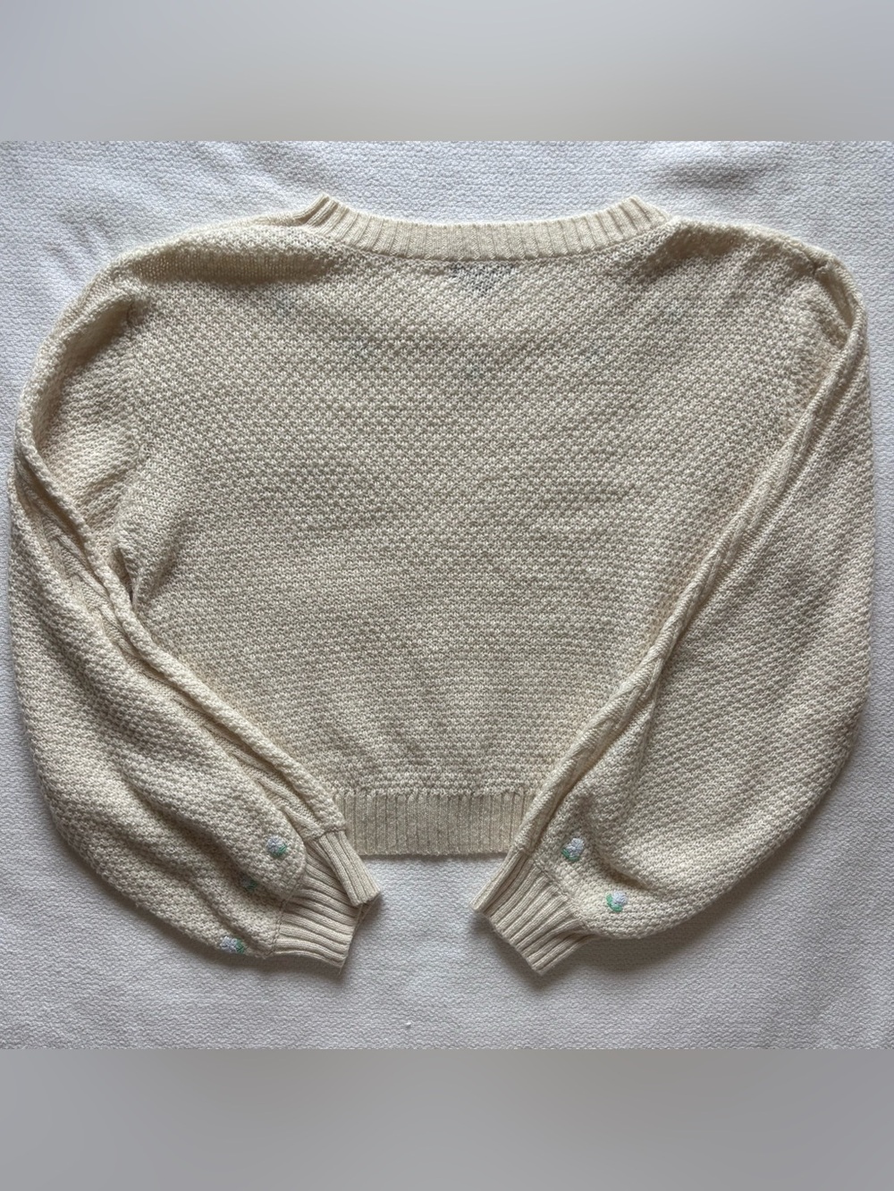 Wild Fable women’s cream embroidered cottagecore sweater - size XL - Picture 2 of 6